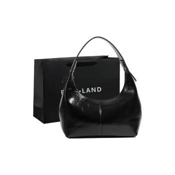 PINK·LAND PU Shoulder Bag Women's Black/Coffee