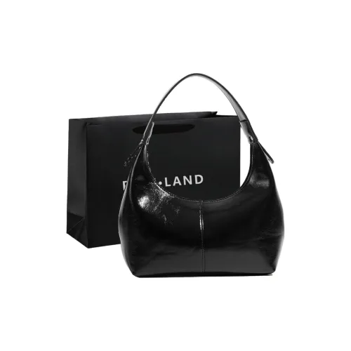 PINK·LAND PU Shoulder Bag Women's Black/Coffee