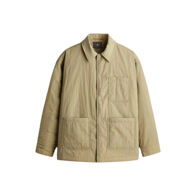 H&M Jackets & Coats Men's Light Khaki Green-0