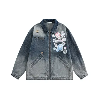 DOH STORE Denim Jacket Unisex Medal Blue