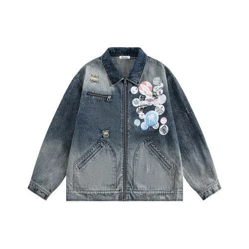 DOH STORE Denim Jacket Unisex Medal Blue