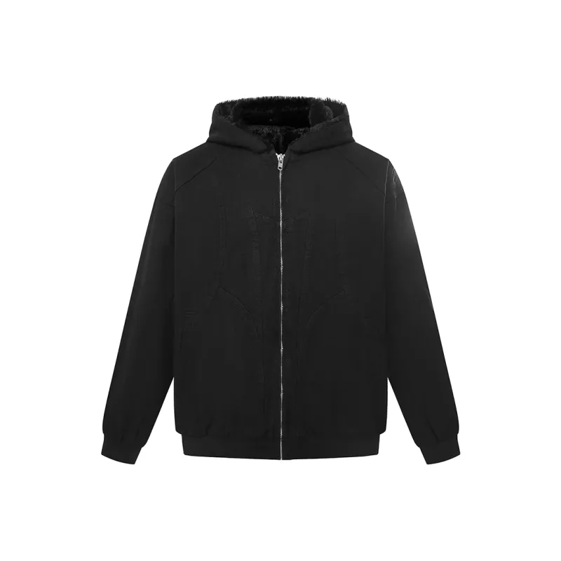 COOLALPACA Hooded Denim Jacket Unisex-2