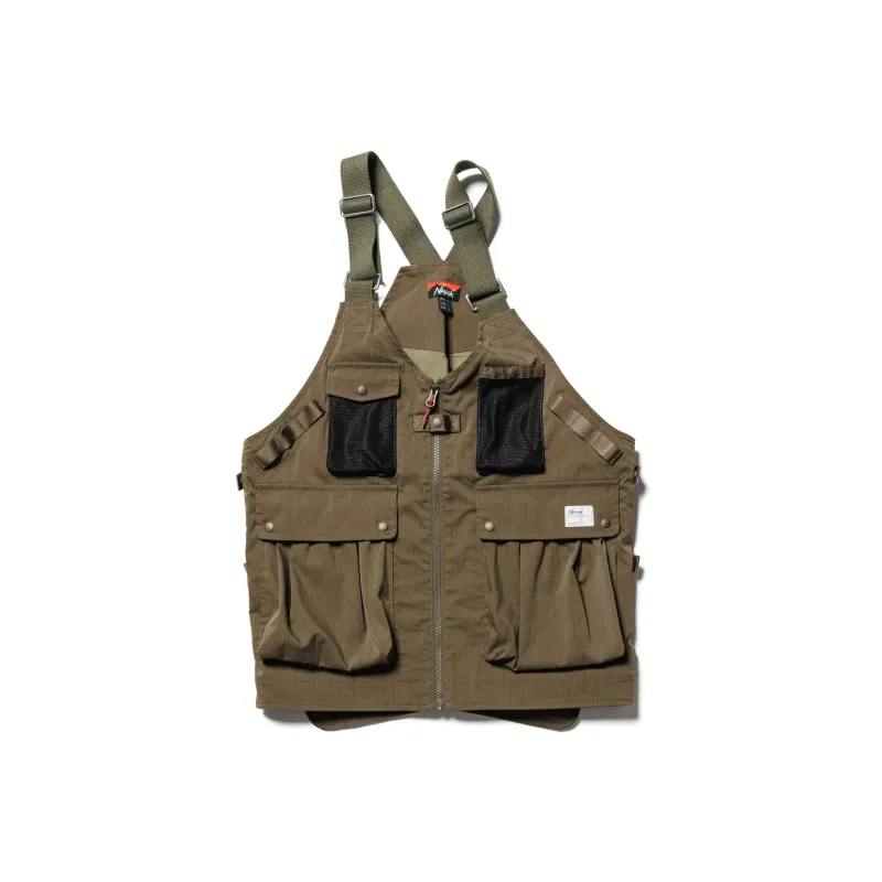 NANGA Hinok Ripstop HINOC RIPSTOP FIELD VEST Unisex Army Green-0