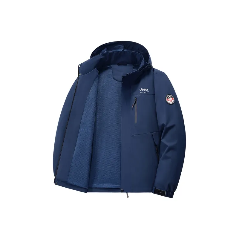 JEEP SPIRIT Outdoor Hiking Waterproof, Windproof, And Breathable Windbreaker Jacket Men's-3