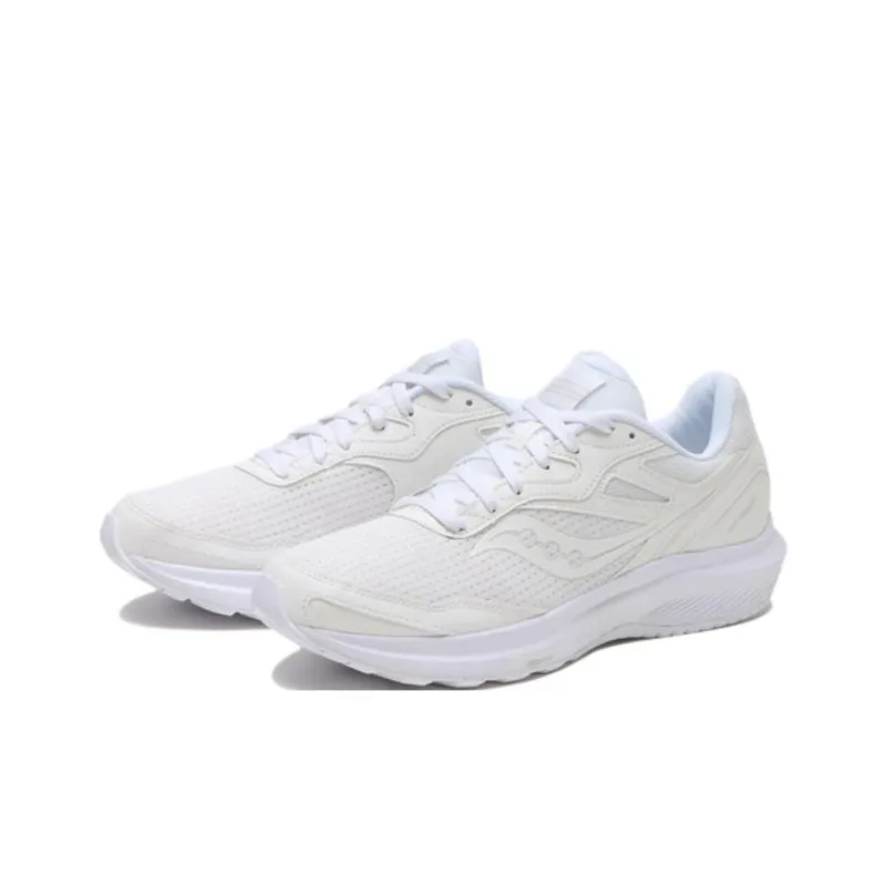 Saucony Cohesion 16 Shock Absorbers With Slip Resistant Features Low Top Running Shoes Unisex White-2
