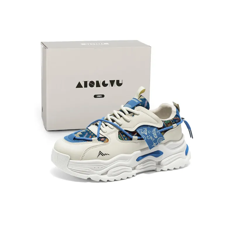 ATONGMU Cushioning, Slip Resistant, Abrasion Resistant, Height Increasing Low Top Chunky Sneakers Men's-2