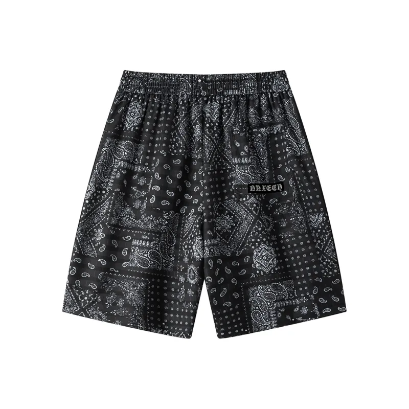Qnxeey Casual Shorts Unisex Black-8