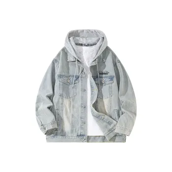 BOBBY ABLEY Denim Jacket Unisex Vintage Blue Hoodie K718