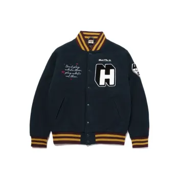 HUF Miles Davis Loose Fit Baseball Jacket Unisex Blue