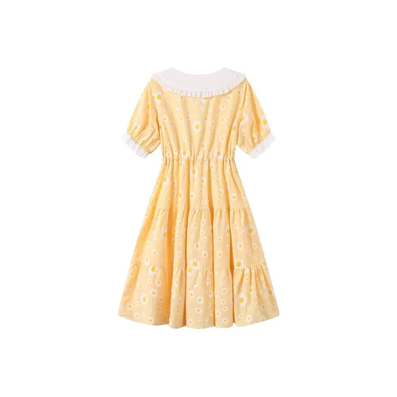 GULIANFEI Short Sleeved Dress Women's Lemon-1