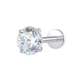 Titanium Alloy Zircon Stud Earrings[Single]