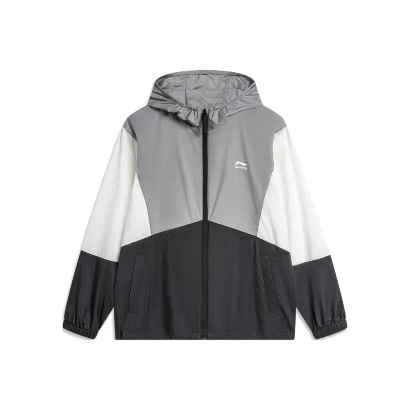 LiNing Sports Life Collection Breathable Sun Protection Clothing Men's Ultimate Gray & Black Multicolor Combination-0