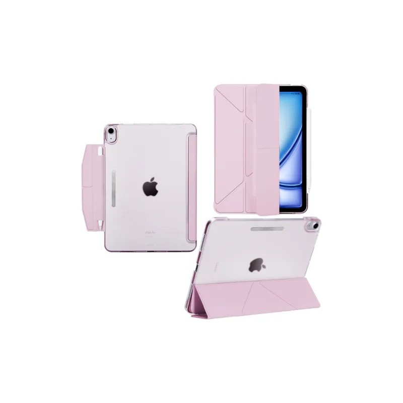 COLSMY Matte, Horizontal And Vertical Screen Triple Fold V Shaped Compatibility IPad11 Tablet Protective Cases-1