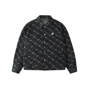FILA FUSION FOB Denim Jacket Unisex Jet Black