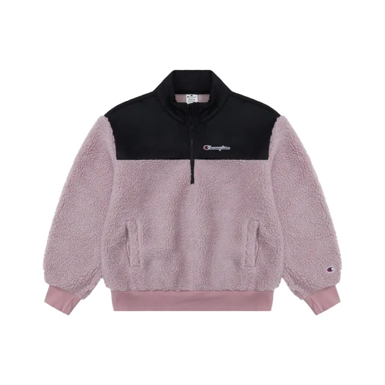 Champion FW22 Rochester Collection Velvet feel Coat Unisex Pink Patchwork-0