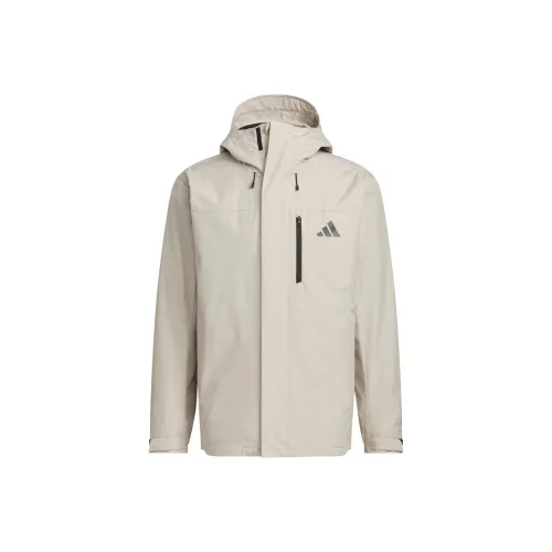 Adidas THREE IN ONE FLEECE JACKET Jackets & Coats Unisex Light Umber