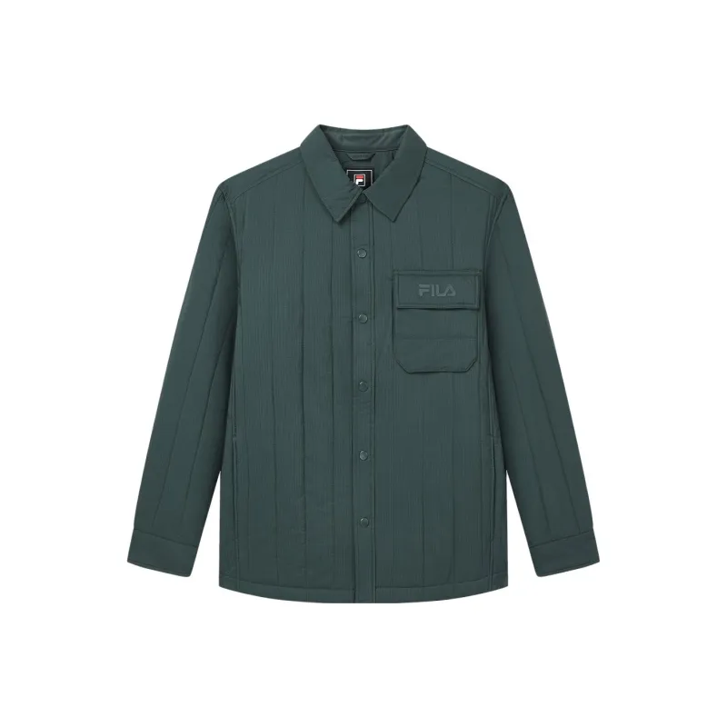 FILA Puffer Jacket Men's Dark Bamboo Emerald-0