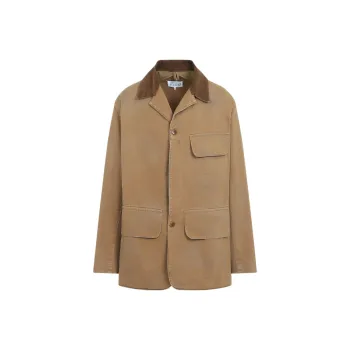 Maison Margiela Jackets Coats Men's Ochre Brown