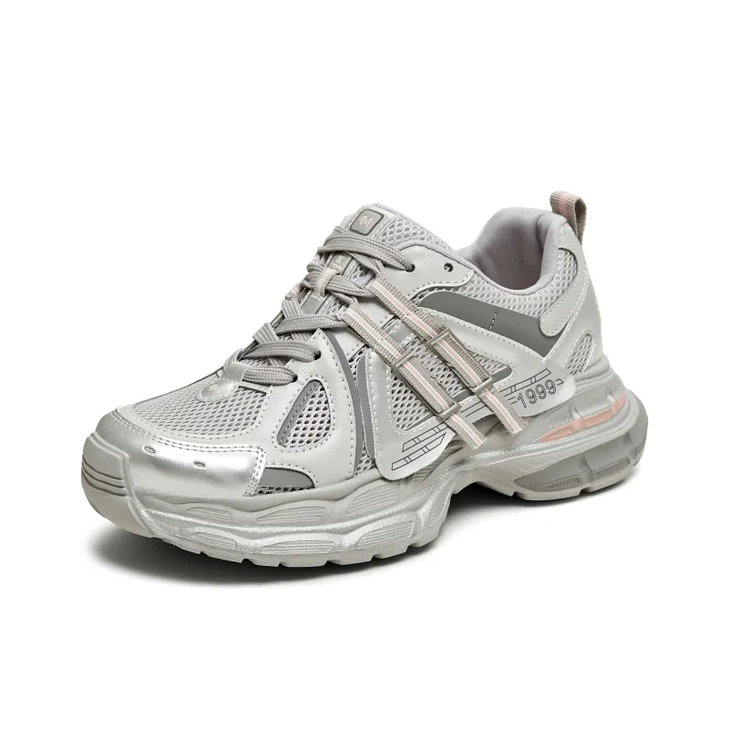 Teenmix 1999S Iridescent Summer Leap Cushioning, Abrasion Resistant, Slip Resistant Low Top Chunky Sneakers Women's-1