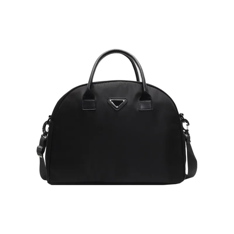 Wenpercy Fabric Handbag, Shoulder Bag, Crossbody Bag, Travel Bag Women's Black/Black & Purple-0