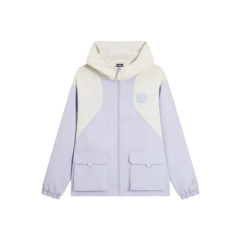 XTEP Jackets Coats Unisex Fairy Purple/Cotton White-0