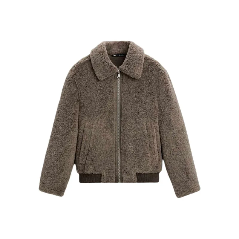 ZARA Jackets Coats Men's Brown/Dark Taupe-0