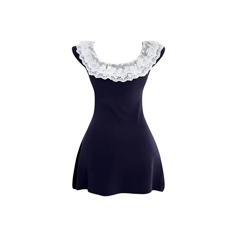 DOSOHEB Sleeveless Dress Women's Navy Blue-1