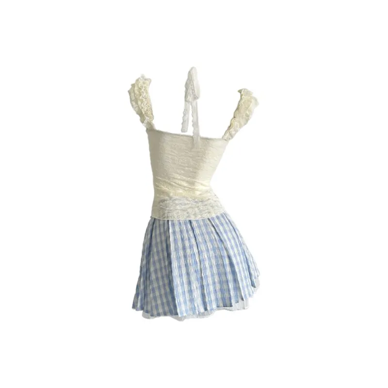 BEAUTIFUL CONFESSION Skirt Set Women's Blue-1