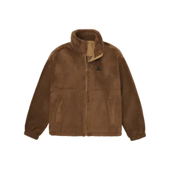 CAMEL Velvet-feel Coat Men's Spruce Brown