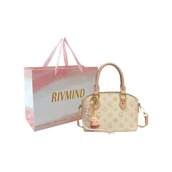 RIVMIND PU Basket Bag, Crossbody Handbag Women's White/Black/Blue/Pink