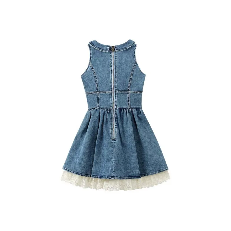 Udon House Sleeveless Dress Women's Dark Blue-1