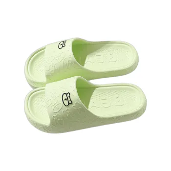 CEO EVA Quiet Home Bathroom Summer Slip Resistant Squashy And Bouncy Feeling Cartoon Bear Platform Slippers