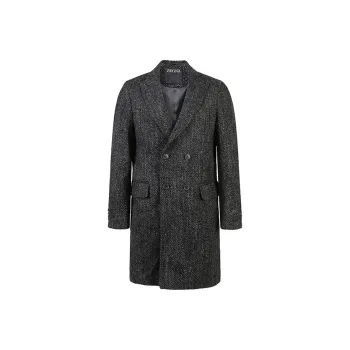 Zegna SS24 Coats Men's Dark Gray