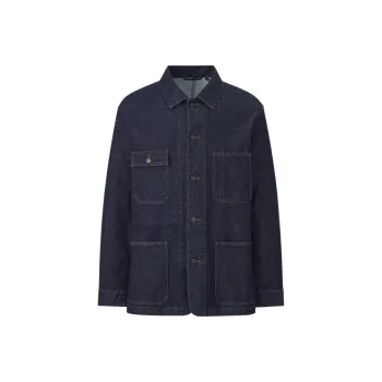 UNIQLO Denim Jacket Men's Dark Blue