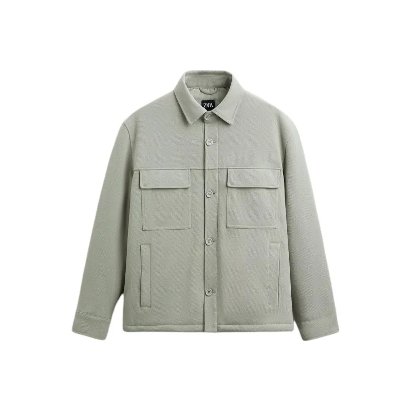 ZARA Jackets Coats Men's Medium Green-0