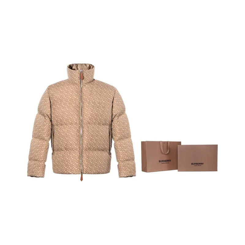 Burberry Monogram Motif Jacquard Puffer Jacket-4