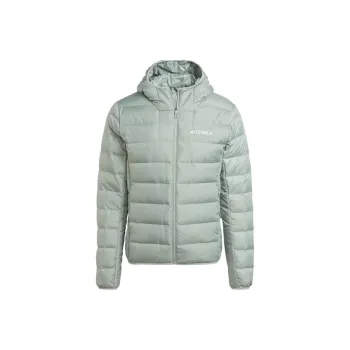 Adidas ULT TERREX MULTI LIGHT DOWN HOODED JACKET Jackets Coats Men's Silver Green