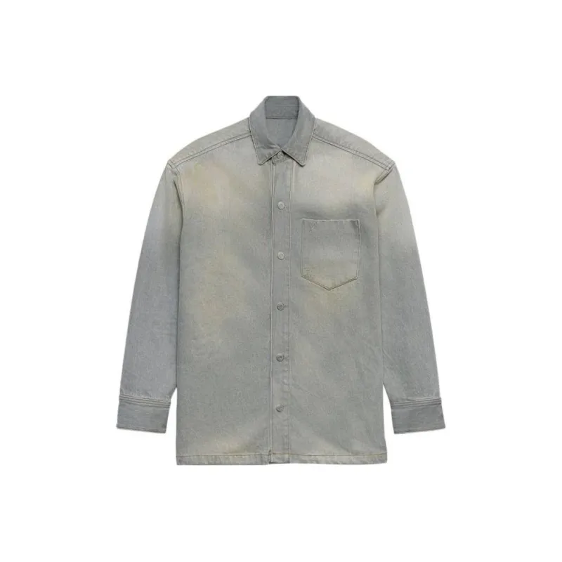 AMIPARIS Buttoned Cotton Shirt Jacket-0