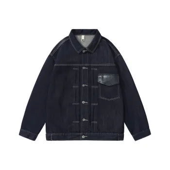 SANTASTIC Denim Jacket Men's Primary Color Indigo