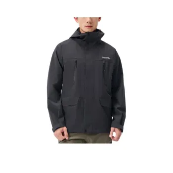 OUTDOOR PRODUCTS Waterproof, Windproof, UV Protection, Breathable, Thermal Windbreaker Jacket Men's Night Black