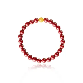 Fuxin Reconstructed Cinnabar Bracelets Unisex