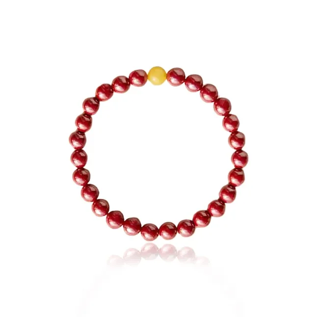 Fuxin Reconstructed Cinnabar Bracelets Unisex-0
