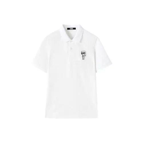 KARL LAGERFELD SS25 Polo Shirt Men's White