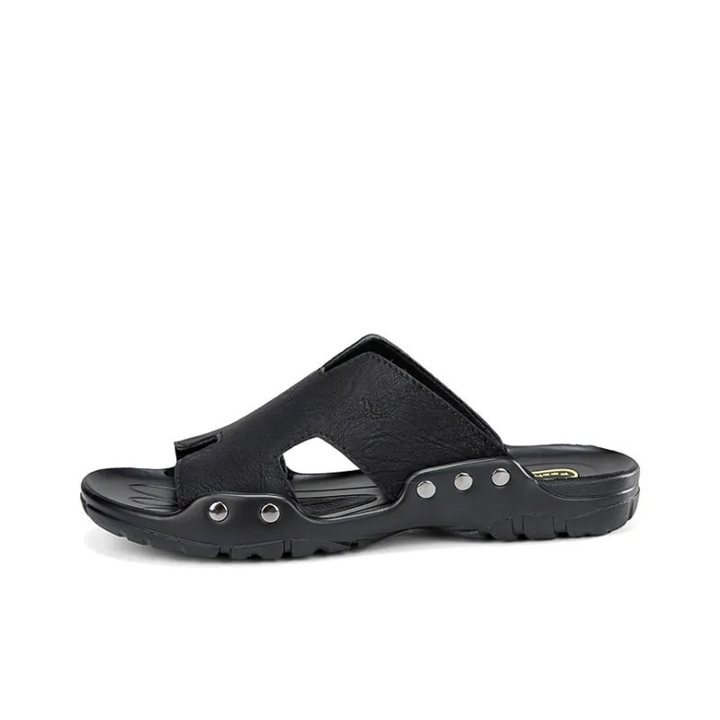 Qiandongmeili Rubber Sole Slide Slippers Men's-0