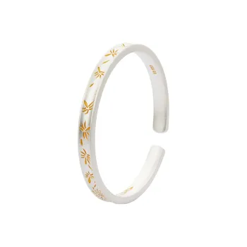 Shunqin Silver Building 999 Fine Silver Bangle Women's