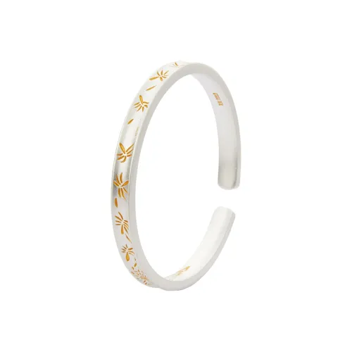 Shunqin Silver Building 999 Fine Silver Bangle Women's