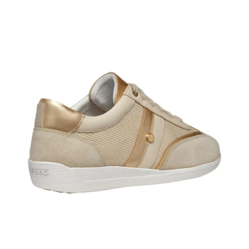 GEOX Myria Abrasion Resistant Low Top Casual Shoes Women's Gold-3
