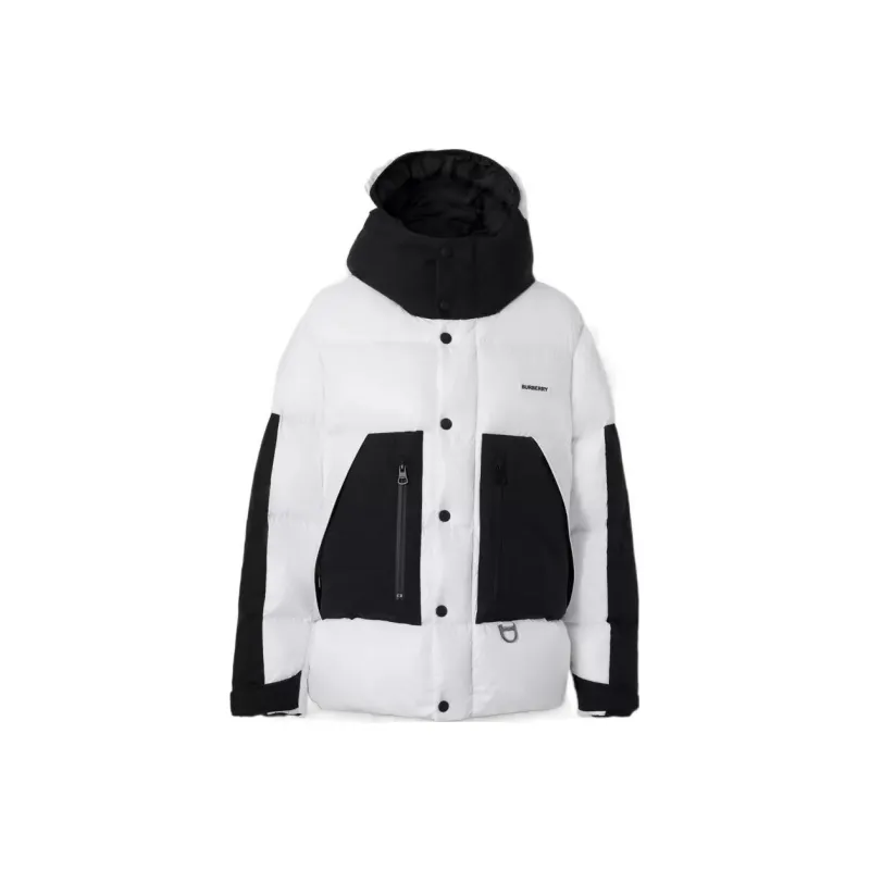 Burberry Logo Print Nylon Oversized Hooded Puffer Jacket-0