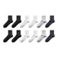 Black/Black/White/White/Light Heather Gray/Navy Blue 9400 (6 Pack)