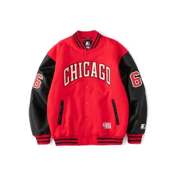 Nba X STARTER Baseball Jerseys Unisex Bull Red